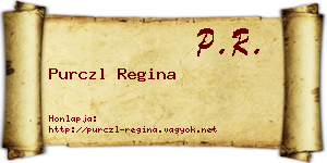 Purczl Regina névjegykártya